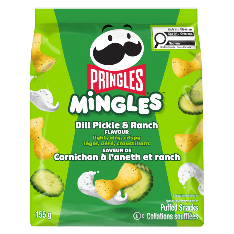 Mingles Puffed Snacks Dill Pickle & Ranch Flavour