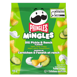 Pringles Mingles collation soufflées saveur de cornichon à l'aneth et ranch 155 g, 2,25 $/100g