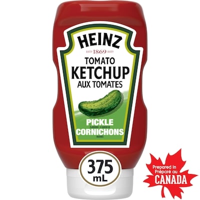 Heinz Ketchup aux cornichons, bouteille 375 ml, 1,14 $/100ml