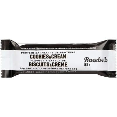 Barebells Protein Bar Cookies & Cream Flavour 55 g, $4.35/100g