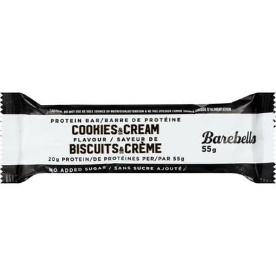 Barebells Barre de protéine saveur de biscuits & crème 55 g, 4,35 $/100g