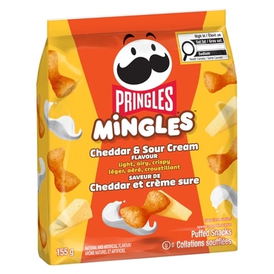 Pringles Mingles collation soufflées saveur de cheddar et crème sure 155 g, 2,25 $/100g