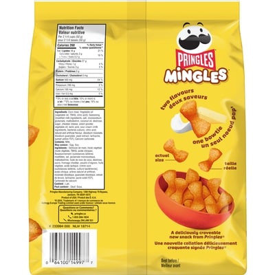 Pringles Mingles collation soufflées saveur de cheddar et crème sure 155 g, 2,58 $/100g