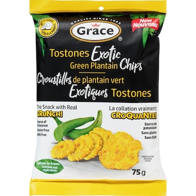 Grace Tostones Exotic Green Plantain Chips 75 g, $4.39/100g