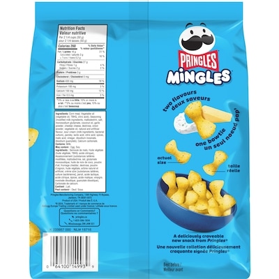 Pringles Mingles Puffed Snacks Sharp White Cheddar & Ranch Flavour 155 g, $3.09/100g