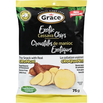 Grace Croustilles de manioc exotiques 75 g, 4,39 $/100g