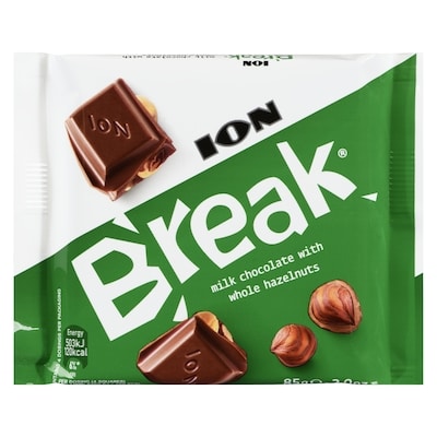 ION Break Milk Chocolate With Whole Hazelnuts 85 g, $2.93/100g