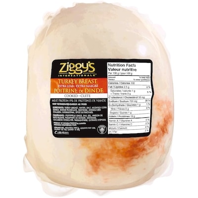 Ziggy's Extra Lean Cooked Turkey (Thin Sliced) Fixed Weight 200 g, $2.50/100g