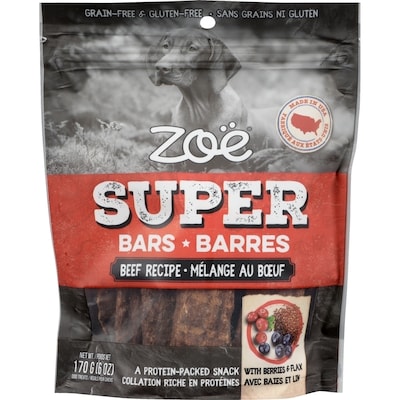 Zoe Super Bars Dog Treats Beef Recipe 170 g, $4.70/100g