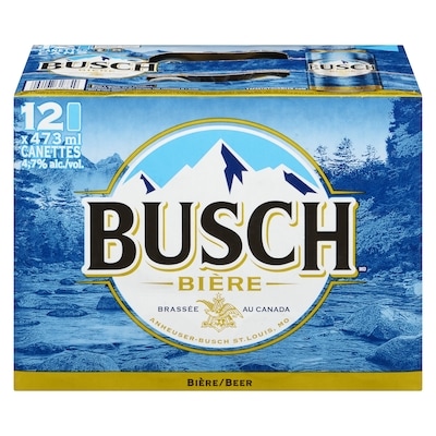 Busch Bière (Pièce d’identité requise au moment du ramassage) 12x473.0 ml, 0,48 $/100ml