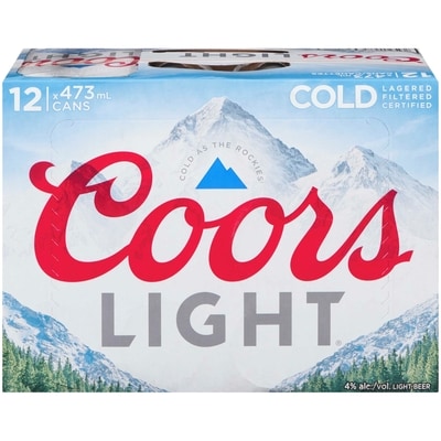 Coors Light Beer (ID required at pick-up) 12x473.0 ml, $0.57/100ml