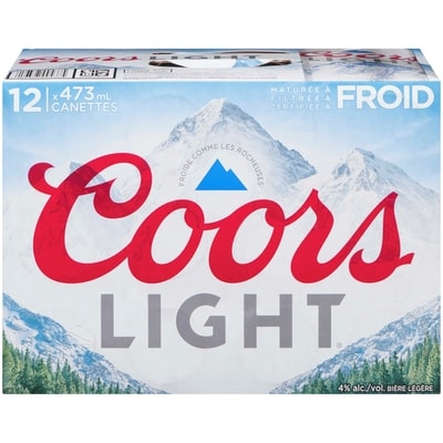 Coors Bière légère (Pièce d’identité requise au moment du ramassage) 12x473.0 ml, 0,57 $/100ml