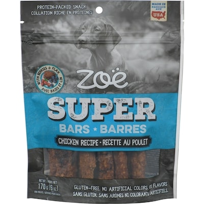 Zoe Super Bars Dog Treats Chicken Recipe 170 g, $4.70/100g