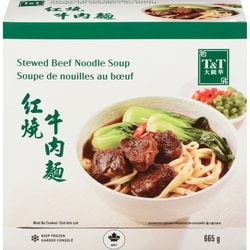 T&T Soupe de nouilles au bœuf  665 g, 1,80 $/100g