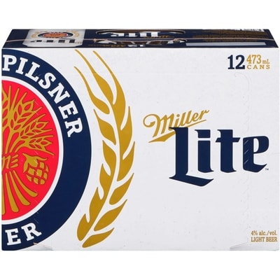 Miller Light Beer (ID required at pick-up) 12x473.0 ml, $0.58/100ml