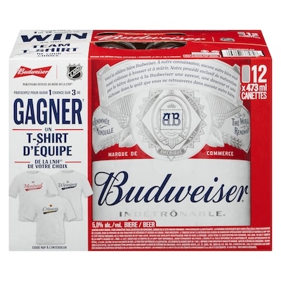 Budweiser Bière (Pièce d’identité requise au moment du ramassage) 12x473.0 ml, 0,54 $/100ml