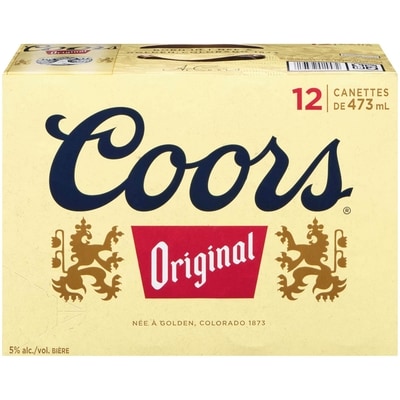 Coors Bière original (Pièce d’identité requise au moment du ramassage) 12x473.0 ml, 0,57 $/100ml