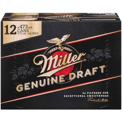 Miller Beer (ID required at pick-up) 12x473.0 ml, $0.58/100ml