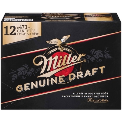 Miller Bière (Pièce d’identité requise au moment du ramassage) 12x473.0 ml, 0,58 $/100ml