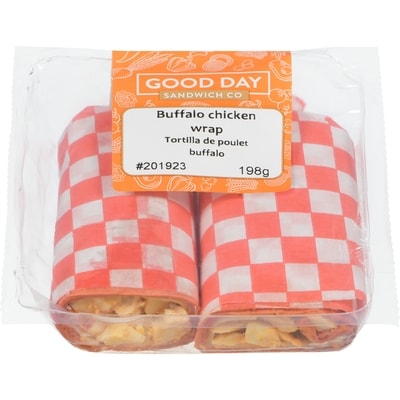 Good Day Sandwich Co. Buffalo Chicken Wrap Tortilla 198 g, $3.54/100g