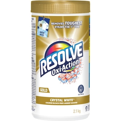 Resolve In Wash Powder - Gold Oxi-Action Crystal White 2.1 kg, $1.00/100g