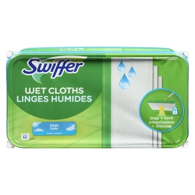 Swiffer Sweeper Wet Mopping Cloth Refills for Floor Mopping and Cleaning, Multi-Surface Floor Cleaner, Fresh Scent, 24 count 24 ea, $0.62/1ea