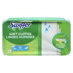 Swiffer Recharges de linges humides pour balai pour balayer et nettoyer les planchers, nettoyant pour planchers multi-surfaces, parfum Frais, 24 unités 24 ea, 0,46 $/1ch