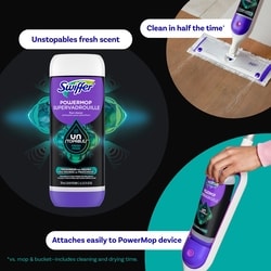 Swiffer PowerMop Floor Cleaning Solution with Unstopables Fresh