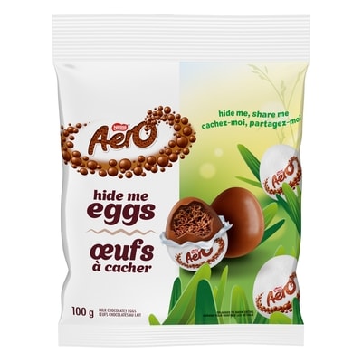 Nestlé Aero Œufs à cacher, œufs chocolatés au lait miniatures 100 g, 8,00 $/100g