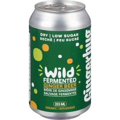 Original Wild Fermented Ginger Beer Dry Low Sugar 355 ml, $1.26/100ml