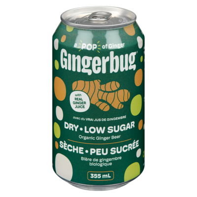Original Wild Fermented Ginger Beer Dry Low Sugar 355 ml, $1.26/100ml