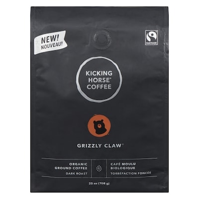 Kicking Horse Organic Ground Coffee Grizzly Claw Dark Roast 708 g, $5.51/100g