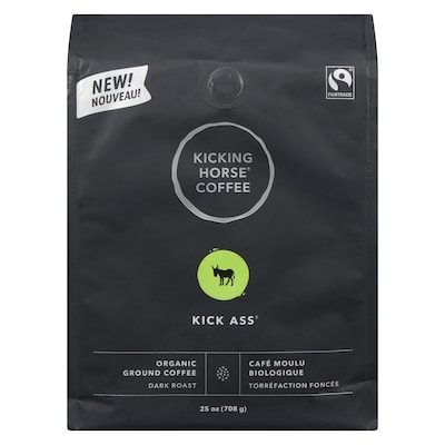 Kicking Horse Organic Ground Coffee Kick Ass Dark Roast 708 g, $5.51/100g