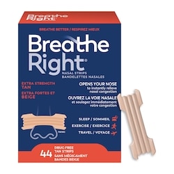 Breathe Right Bandelettes nasales Beiges, extra fortes 44 ea, 0,70 $/1ch