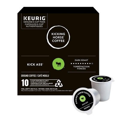 Kicking Horse Kick Ass, Dark Roast, K-Cup Coffee Pods, 10 Count 10 ea, $1.70/1ea