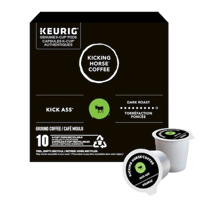 Kicking Horse Kick Ass, Dark Roast, K-Cup Coffee Pods, 10 Count 10 ea, $1.70/1ea