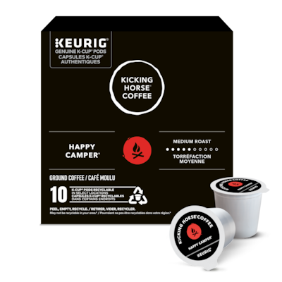 Kicking Horse Happy Camper, Medium Roast, K-Cup Coffee Pods, 10 Count 10 ea, $1.40/1ea