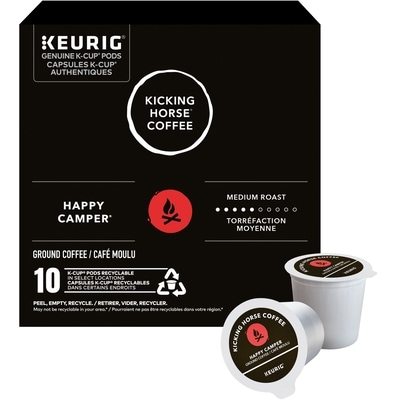 Kicking Horse Happy Camper, Medium Roast, K-Cup Coffee Pods, 10 Count 10 ea, $1.80/1ea