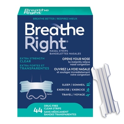 Breathe Right Nasal Strips Extra Strength Clear 44 ea, $0.68/1ea