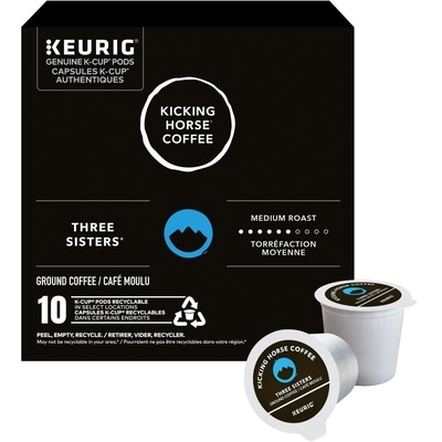 Kicking Horse Three Sisters, Medium Roast, K-Cup Coffee Pods, 10 Count 10 ea, $1.80/1ea