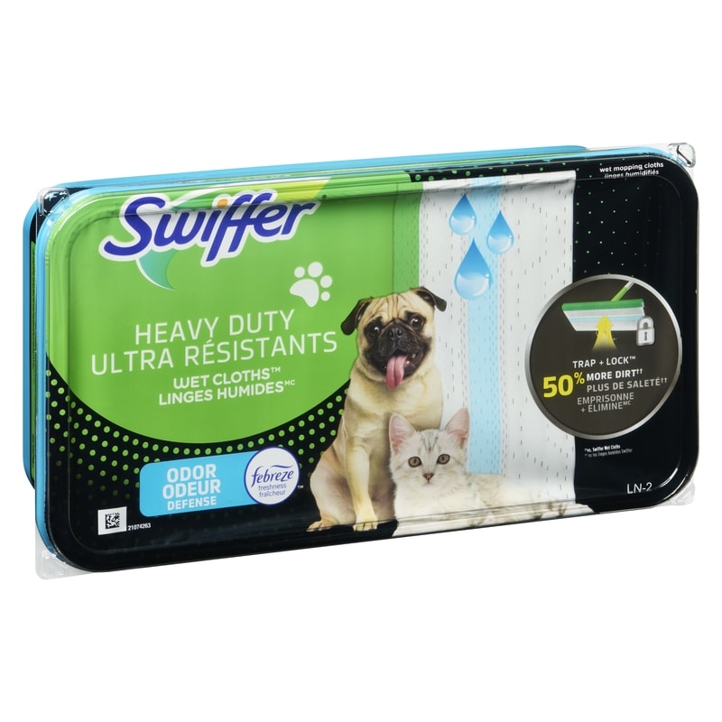 Sweeper Pet Heavy Duty Wet Multi-Surface Cloth Refills for Floor Mopping and Cleaning, Fresh Scent, 20 count