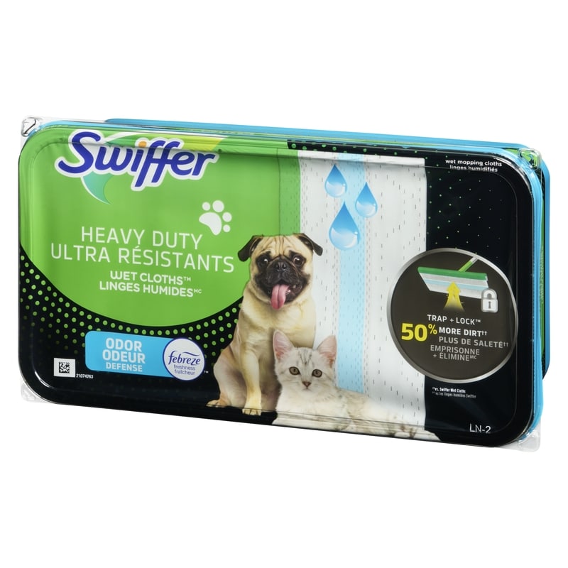 Sweeper Pet Heavy Duty Wet Multi-Surface Cloth Refills for Floor Mopping and Cleaning, Fresh Scent, 20 count