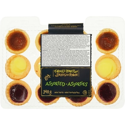 Délices du Marché Mini-tartelettes assorties 348 g, 2,30 $/100g
