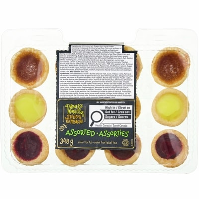 Délices du Marché Mini-tartelettes assorties 348 g, 2,30 $/100g