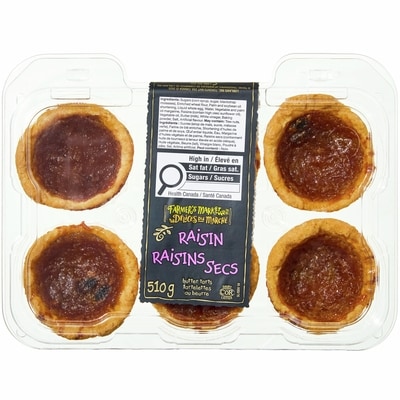 Farmer's Market Raisin Butter Tarts 510 g, $1.57/100g