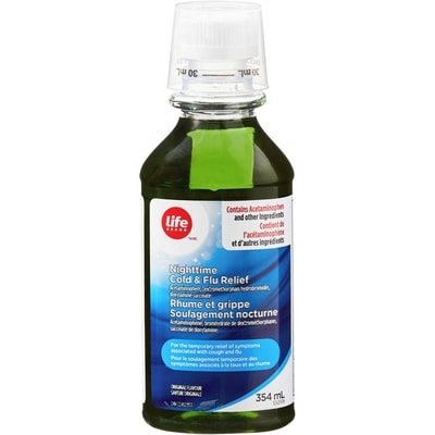 Life Nuit rhume et grippe original 354 ml, 3,39 $/100ml