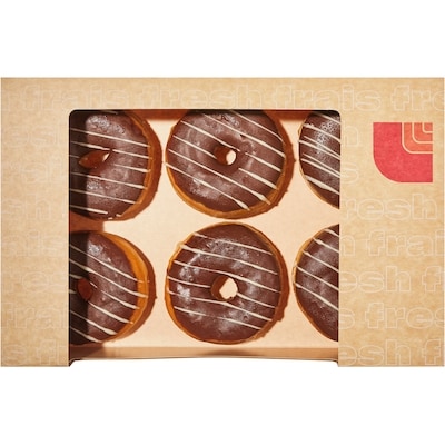 null Chocolate Donuts with Vanilla Drizzle 6-Pack 540 g, $1.48/100g