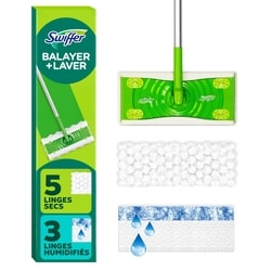 Swiffer Alter au balai et à la vadrouille Balayer + laver pour animaux domestiques, nettoyant pour planchers Sec + humide, parfum Frais, ensemble de nettoyage 1 ea, 19,99 $/1ch