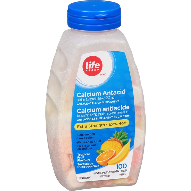 Calcium Antacid Extra Strength, Tropical Fruit
