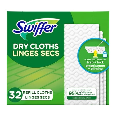 Swiffer Sweeper Dry Multi-Surface Sweeping Cloth Refills for Floor Sweeping and Cleaning, Unscented, 32 count 32 ea, $0.46/1ea